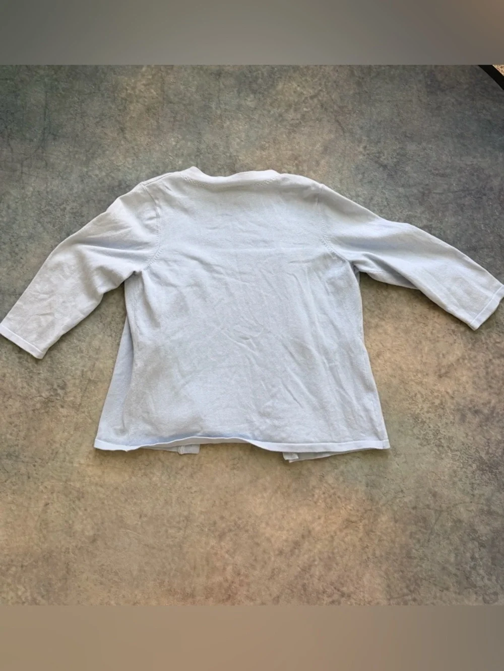 Light Blue Button-Front Cardigan with Matching Tank - Picture 2 of 3